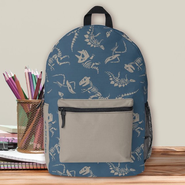 Mochila Impresa Dinosaur Bones Boys School (A fun dinosaur fossil bones backpack. Great for back to school.)