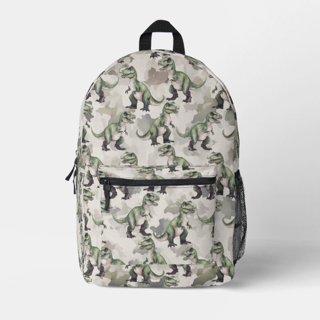 Mochila Impresa Dinosaur Camouflage Desert Tan Backpack (Anverso)