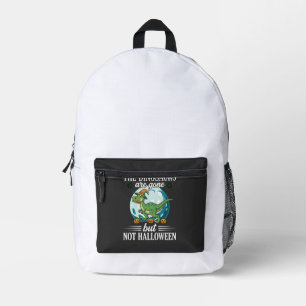 Mochila Impresa Dinosaurio Divertido Bruja Halloween Gráfico