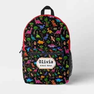 Mochila Impresa Dinosaurio lindo de vuelta a la escuela