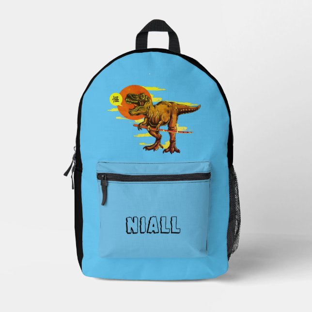 Mochila Impresa Dinosaurio personalizado (Anverso)