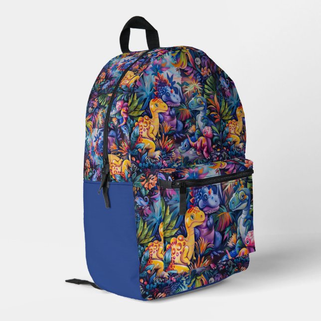 Mochila Impresa Dinosaurios Felices  (Esquina izquierda trasera)