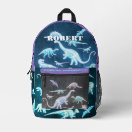 Mochila Impresa Dinosaurios fluorescentes de T-Rex Friends