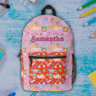 Mochila Impresa Dinosaurios y arbustos