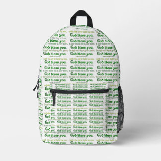 Mochila Impresa Dios te bendiga Bendición irlandesa