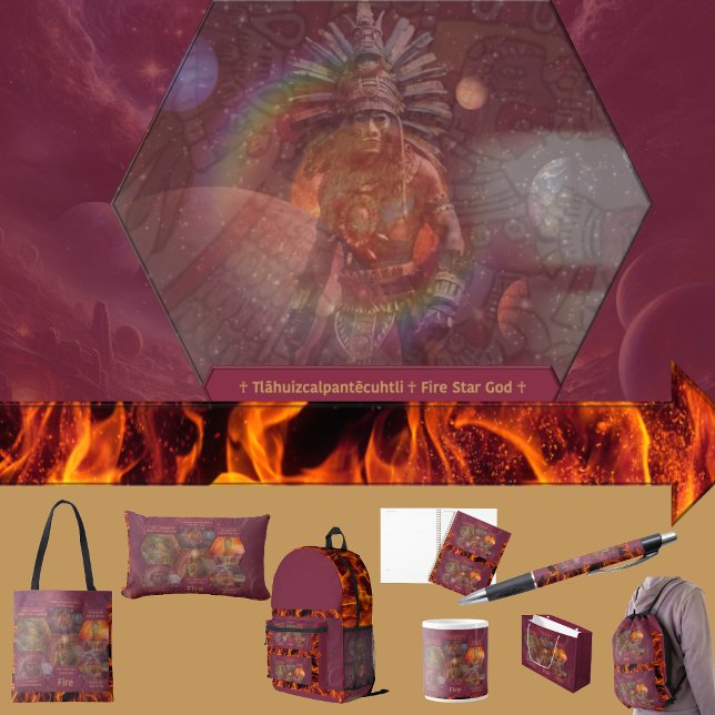 Mochila Impresa Dioses y Diosa del Fuego (Get the full “Gods + Goddesses Of Fire” collection at: https://bit.ly/OurAncestorsZazzle)