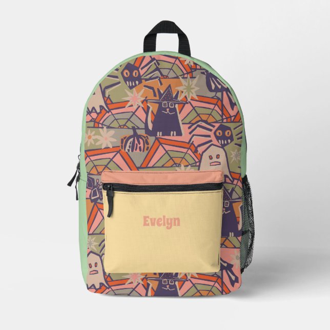 Mochila Impresa Discoteca Cute Halloween (Anverso)