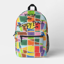 Mochila Impresa Diseñar para la positividad: Happy Colours Happy P