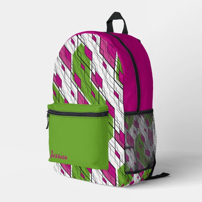 Mochila Impresa Diseño abstracto de moda (Esquina derecha trasera )
