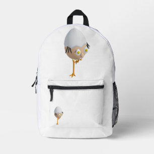 Mochila Impresa Diseño adorable de personaje de huevo extravagante
