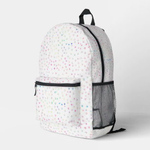 Mochila Impresa Diseño blanco de puntos de brillo iridiscente eleg
