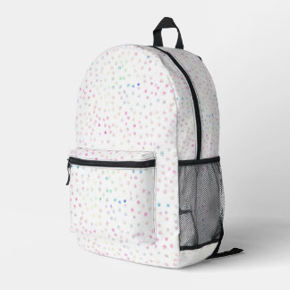 Mochila Impresa Diseño blanco de puntos de brillo iridiscente eleg