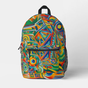 Mochila Impresa diseño cubista abstracto