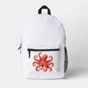 Mochila Impresa Diseño de animal marino de pulpo del océano