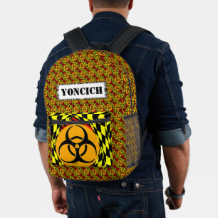Mochila Impresa Diseño de Biohazard por Kenneth Yoncich