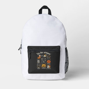 Mochila Impresa Diseño de bruja de la temporada de garabatos de Ha