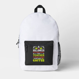 Mochila Impresa Diseño de café lo suficientemente aterrador para H