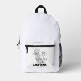 Mochila Impresa Diseño de CALIFORNIA USA