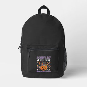 Mochila Impresa Diseño de camiseta de Halloween de un caramelo al