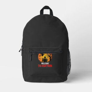 Mochila Impresa Diseño de Casa Embrujada de Bruja de Pesadilla de 
