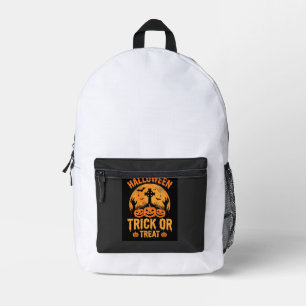 Mochila Impresa Diseño de cementerio de calabaza de Halloween Truc
