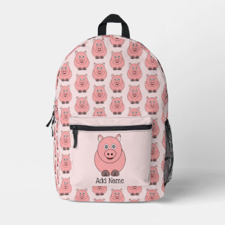 Mochila Impresa Diseño de cerdos personalizado