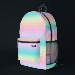 Mochila Impresa diseño de comadrona de colores pastel<br><div class="desc">mochila de patrón de sirena pastel</div>