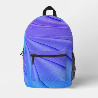 Mochila Impresa Diseño de contorno cepillado morado a índigo