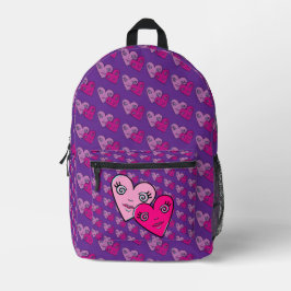Mochila Impresa Diseño de corazones