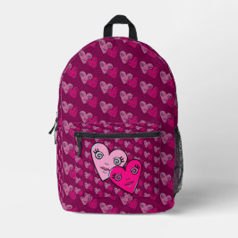 Mochila Impresa Diseño de Corazones