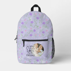 Mochila Impresa Diseño de Cumpleaños Minimalista con Caligrafía pa