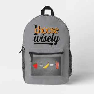 Mochila Impresa diseño de estilo de vida saludable
