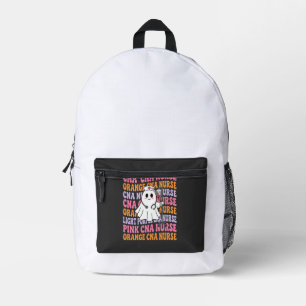 Mochila Impresa Diseño de fantasma de enfermera CNA de Halloween