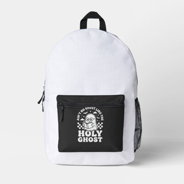 Mochila Impresa Diseño de fantasma de Halloween retro Espíritu San (Anverso)