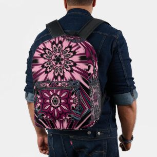 Mochila Impresa Diseño de flores de Mandala