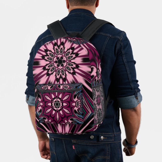 Mochila Impresa Diseño de flores de Mandala (Insitu (Modelo))