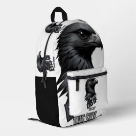 Mochila Impresa Diseño de foco de águila de tono ash