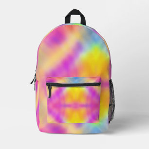 Mochila Impresa Diseño de gradiente de color iridiscente pastel