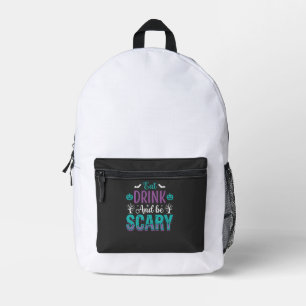 Mochila Impresa Diseño de Halloween Come Bebe Y Sé Espantoso
