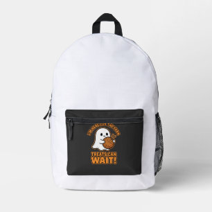 Mochila Impresa Diseño de Halloween de fantasmas de ganchillo