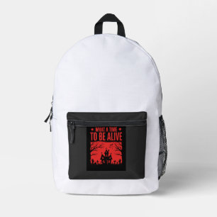 Mochila Impresa Diseño de Halloween Qué momento para estar vivo