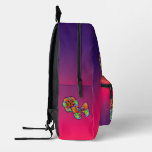 Mochila Impresa Diseño de mariposa colorida