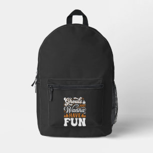 Mochila Impresa Diseño de monstruos de Halloween que solo quieren