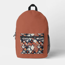 Mochila Impresa diseño de patrón abstracto geométrico 3