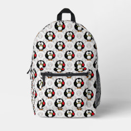 Mochila Impresa Diseño de patrón de superficie de pingüino corto