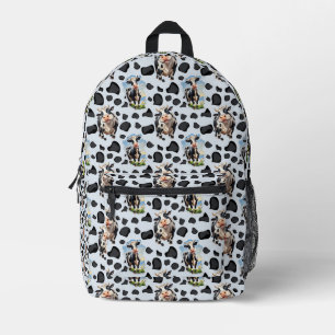 Mochila Impresa Diseño de patrones de animales de vaca