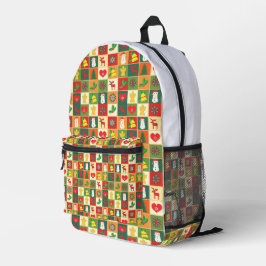 Mochila Impresa Diseño de patrones de imágenes pequeñas
