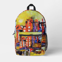 Mochila Impresa Diseño de pintura abstracta colorida