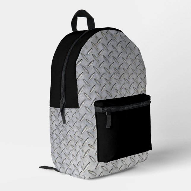 Mochila Impresa Diseño de placas de diamante (Esquina izquierda trasera)