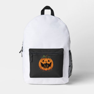 Mochila Impresa Diseño de silueta de calabaza de Halloween Bigfoot